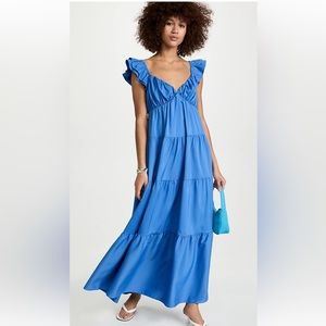 English Factory ruffle sleeve maxi dress